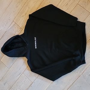 ◼️MINIMALIST Hoodie Sweatshirt Black & white Small